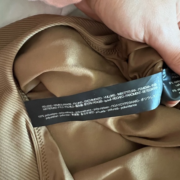 {Zara} Brand New Brown Ribbed One Piece. - Picture 9 of 9